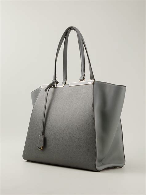 grey fendi tote|fendi tote shopper.